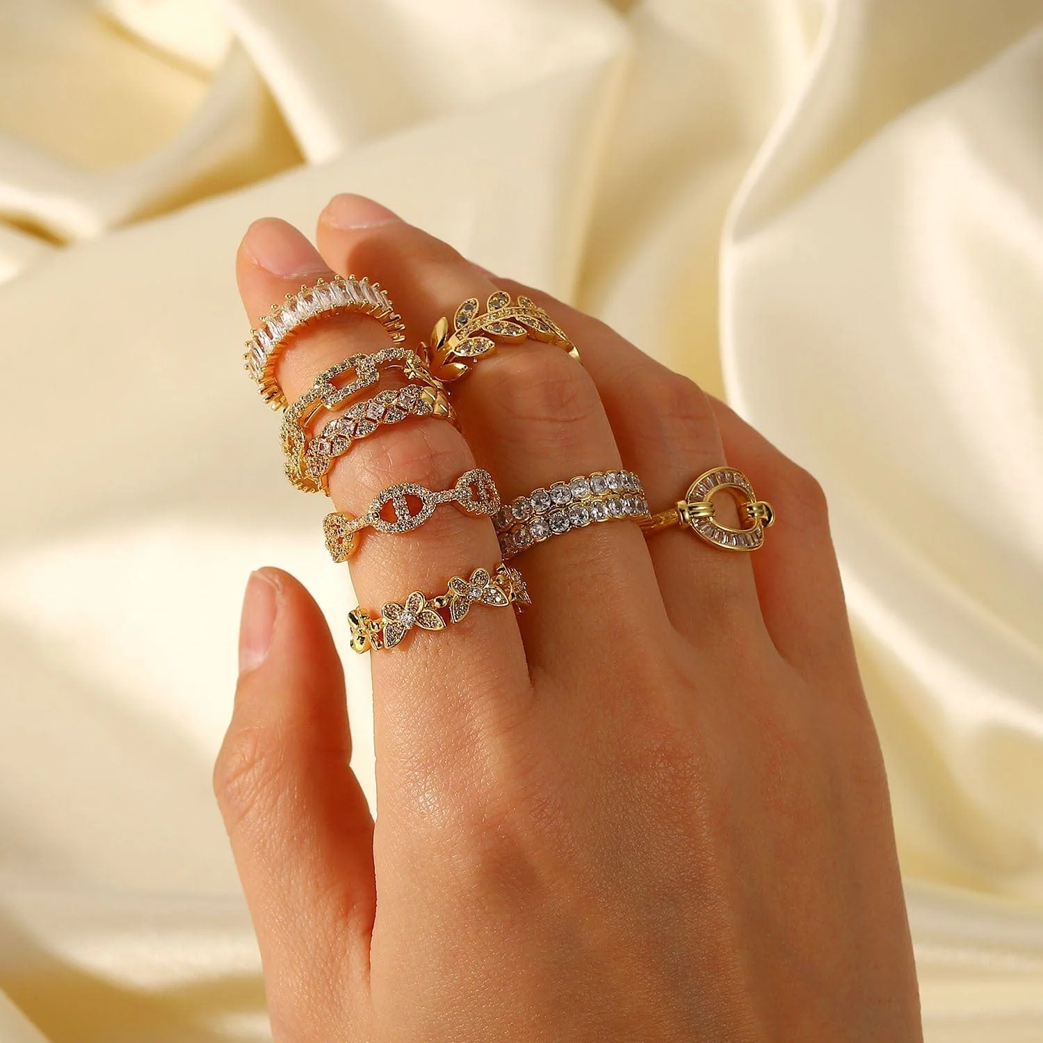 Crystal Design Gold Ring Variety - Image 5