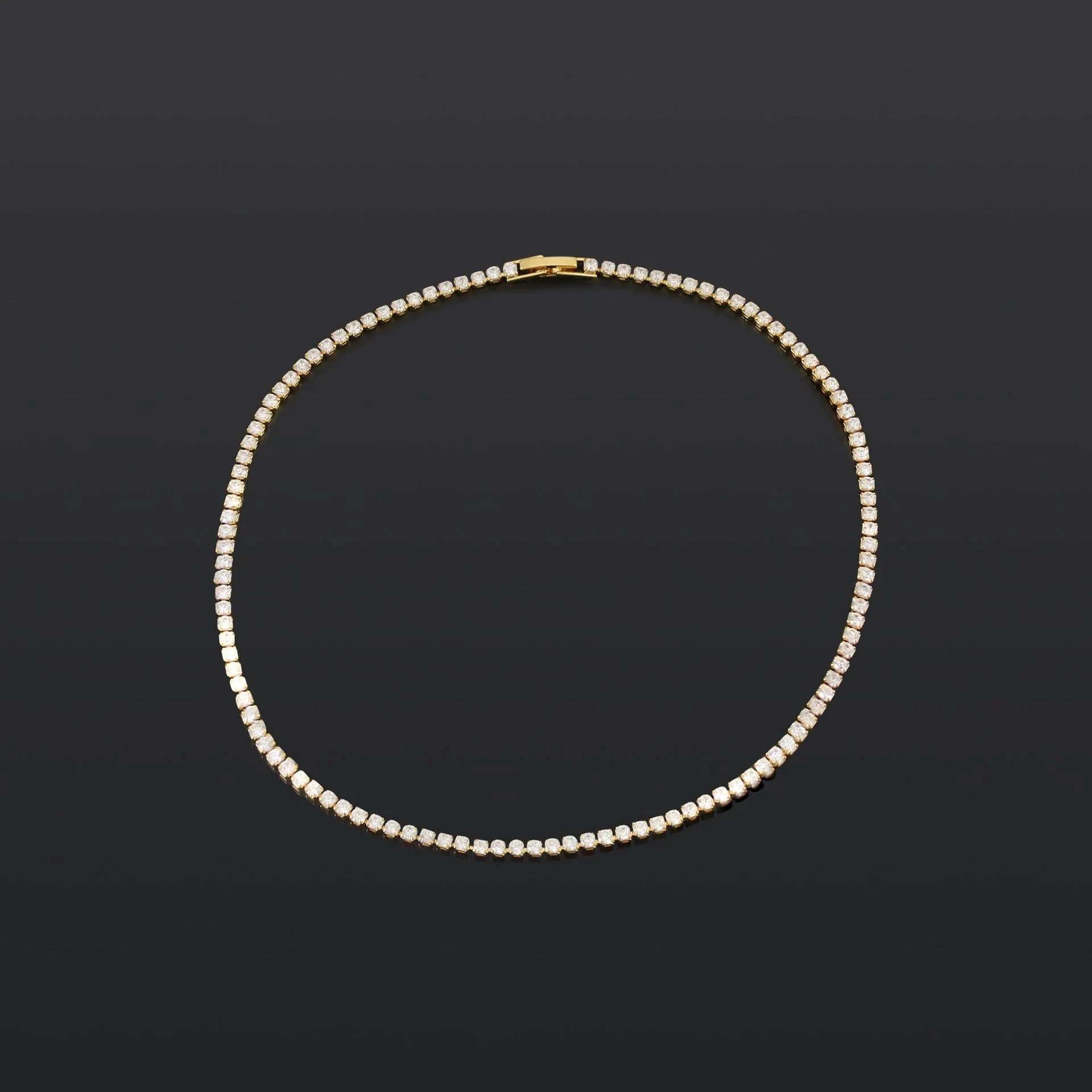 Crystal Embellished Tennis Necklace - Image 3