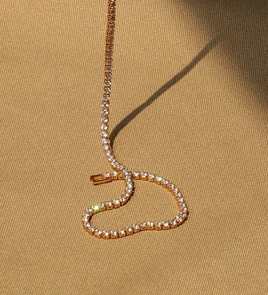 Crystal Embellished Tennis Necklace - Image 4