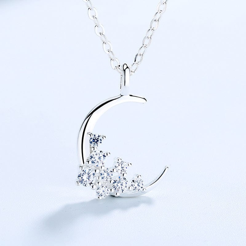 Crystal Moon 925 Sterling Silver Necklace - Image 2