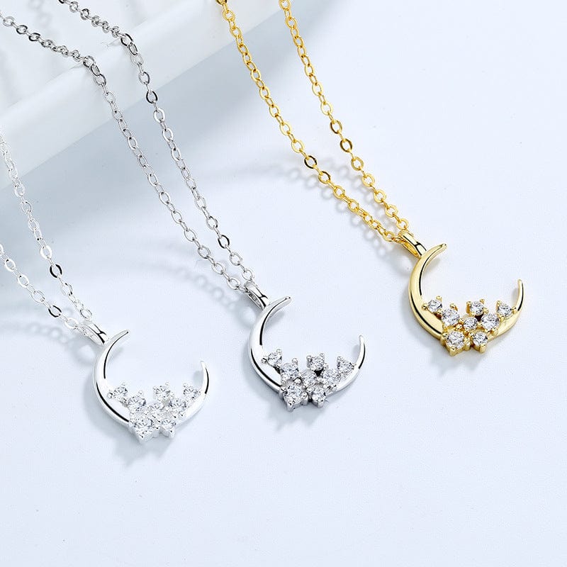 Crystal Moon 925 Sterling Silver Necklace - Image 4