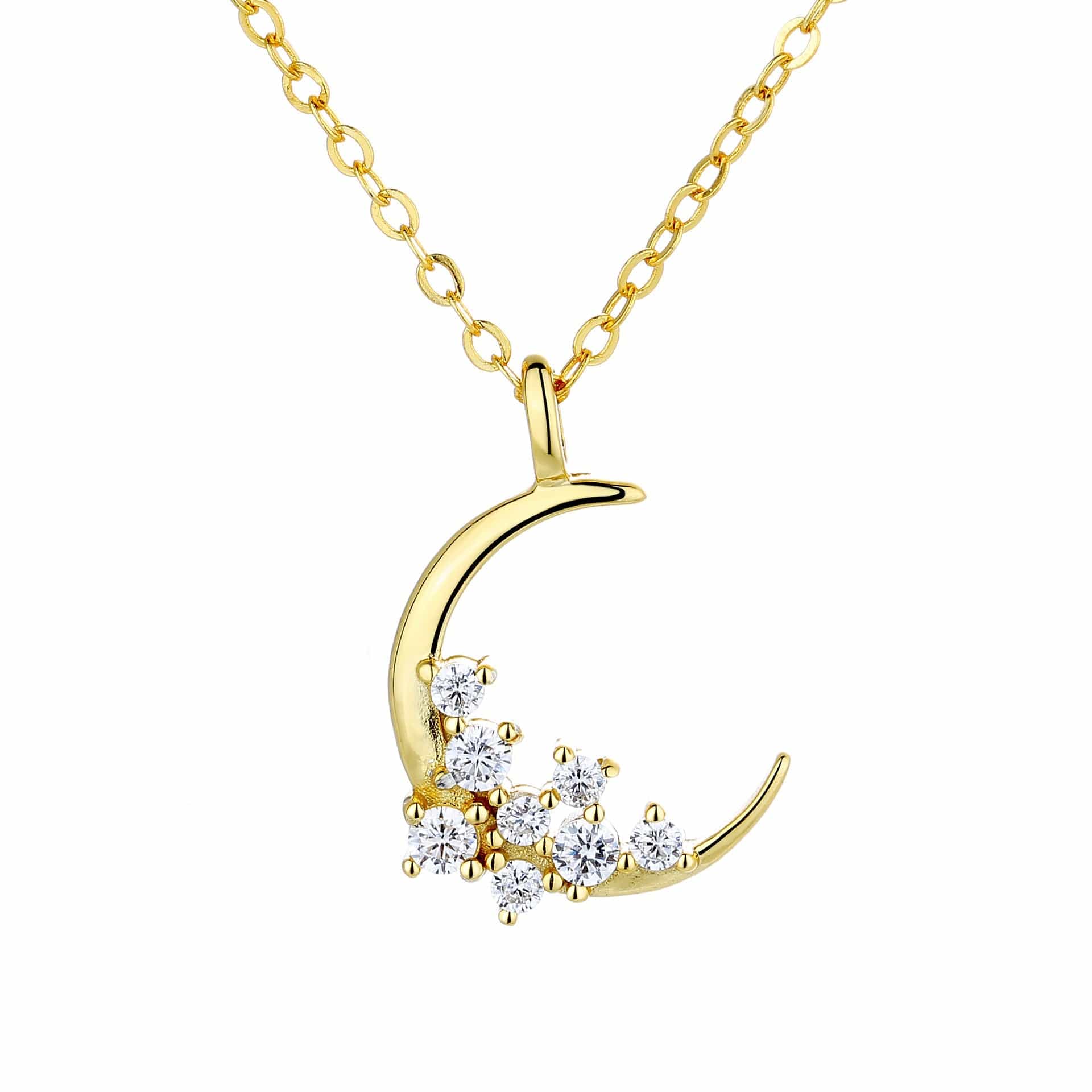 Crystal Moon 925 Sterling Silver Necklace - Image 5