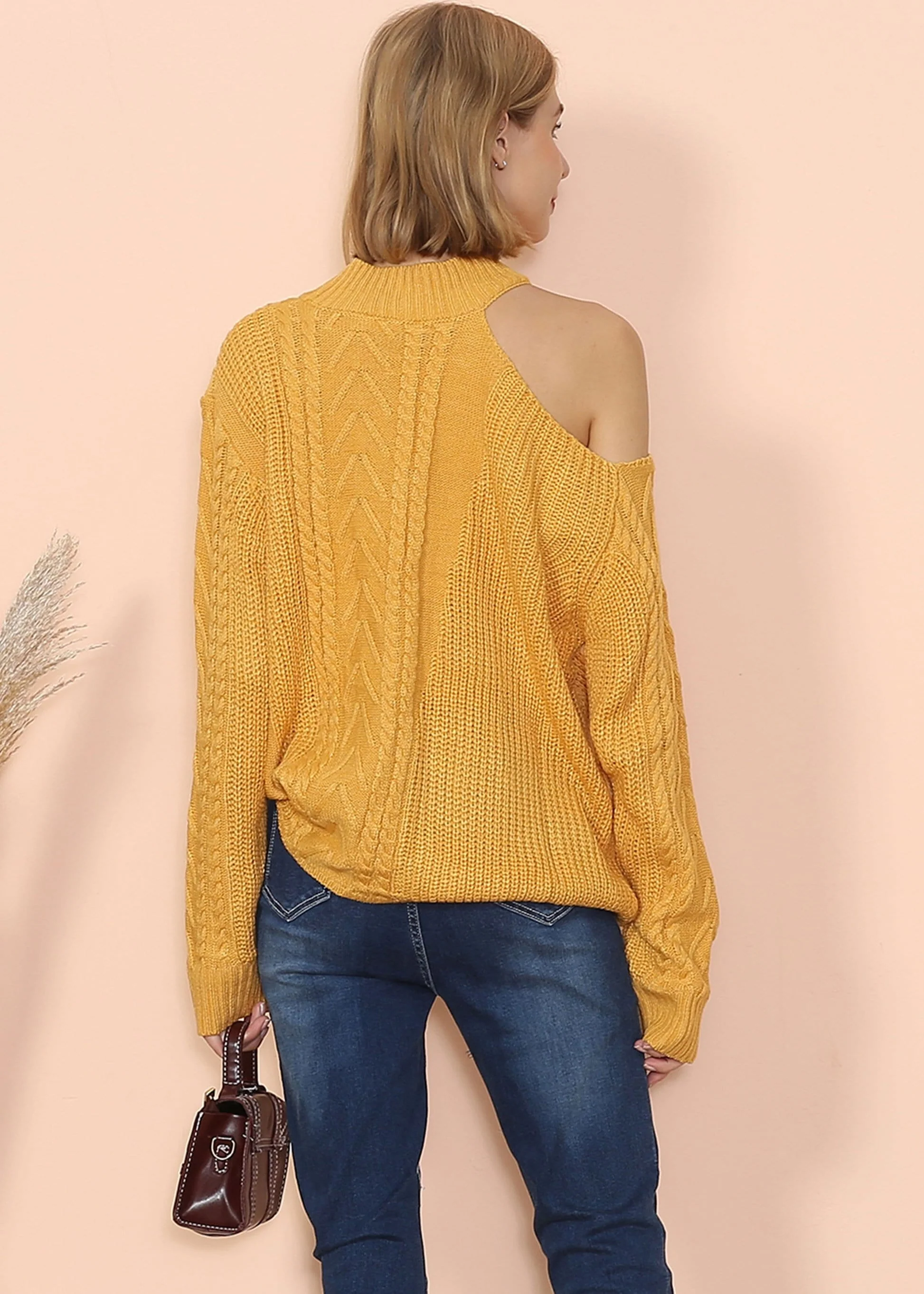 Cut Out Cable Knit Sweater - Image 5