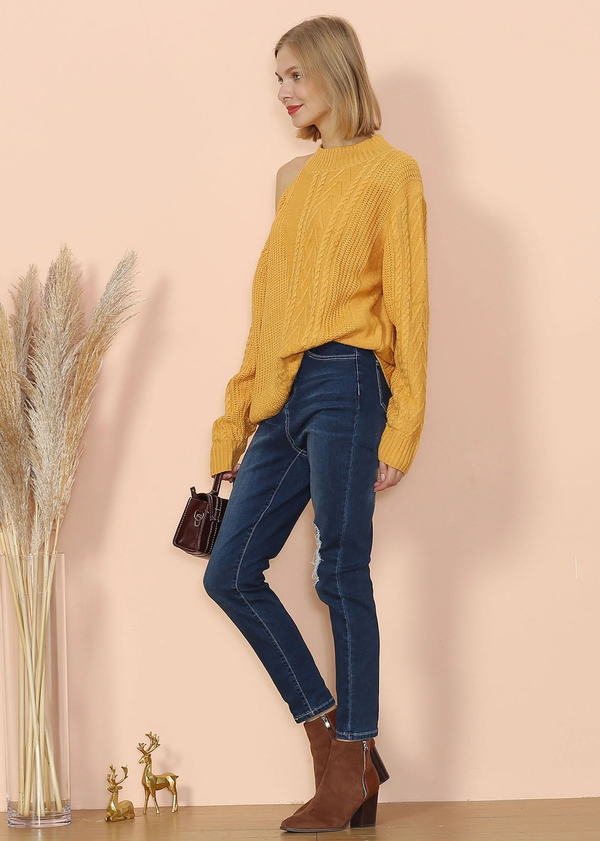 Cut Out Cable Knit Sweater - Image 8