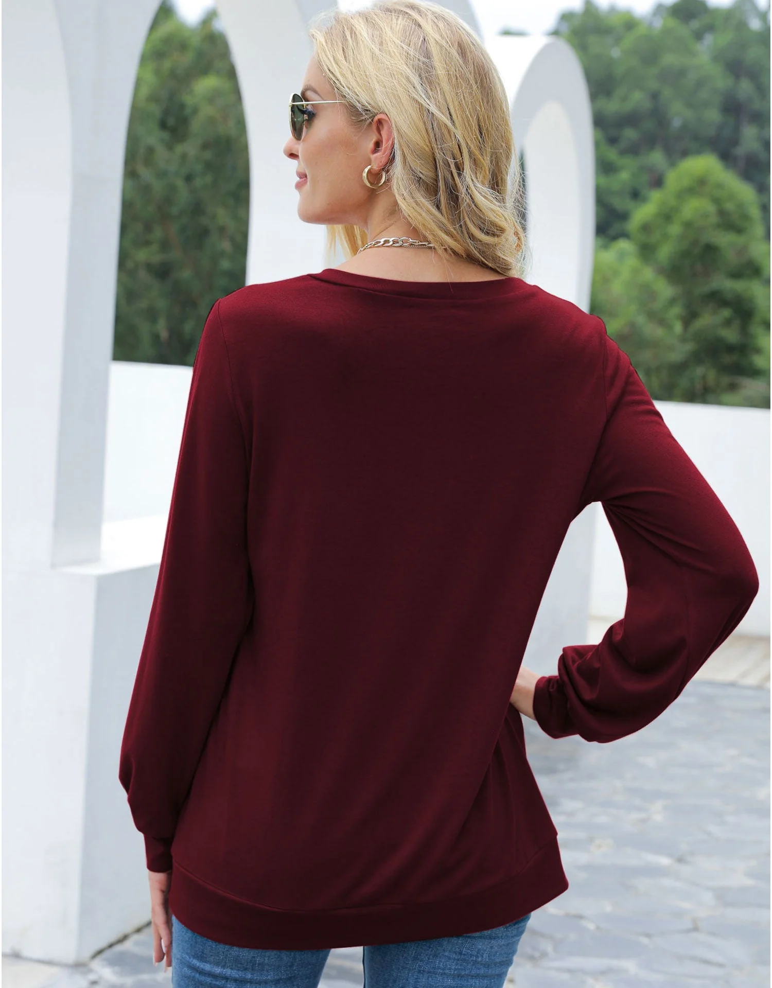Cut Out Pullover Long Sleeve - Image 12