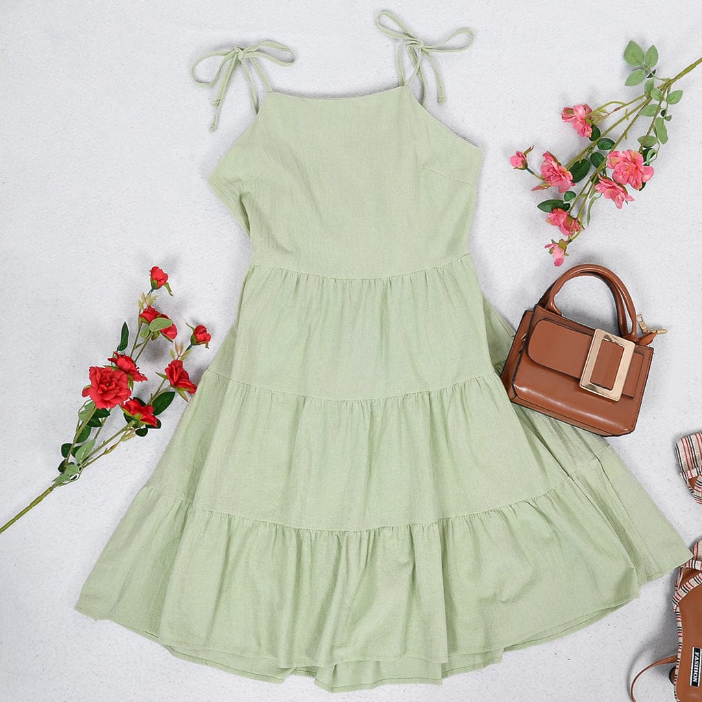 Cutout Tie Back Summer Dress - Image 6
