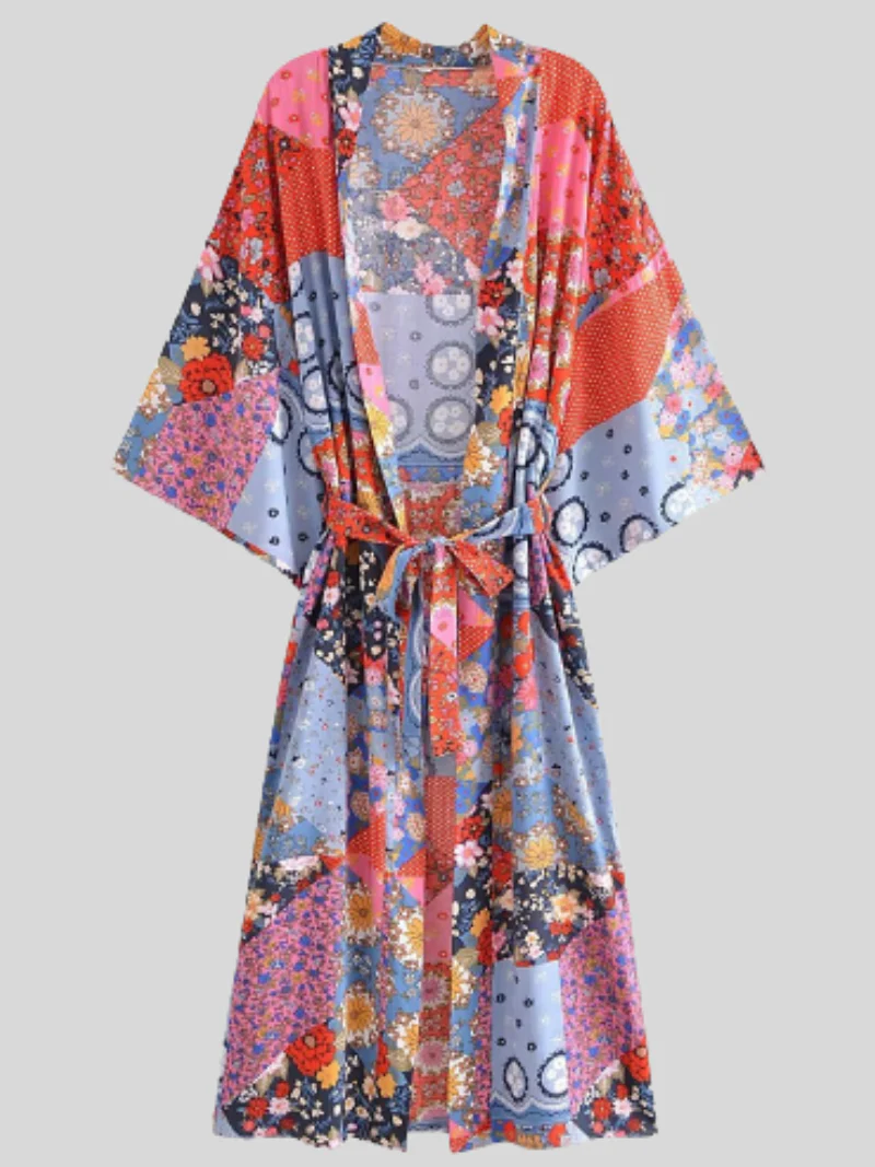 Daily Ritual Cotton Loose Short Sleeves Kimono Jacket - Image 2