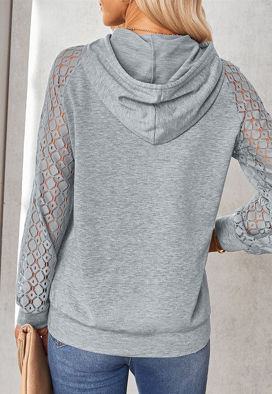 Dainty Lace Sleeve Hoodie - Image 14