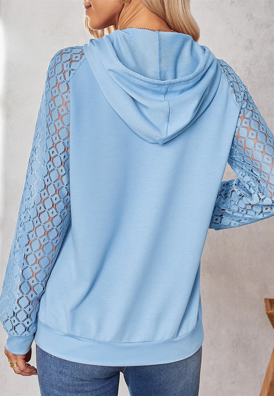 Dainty Lace Sleeve Hoodie - Image 8