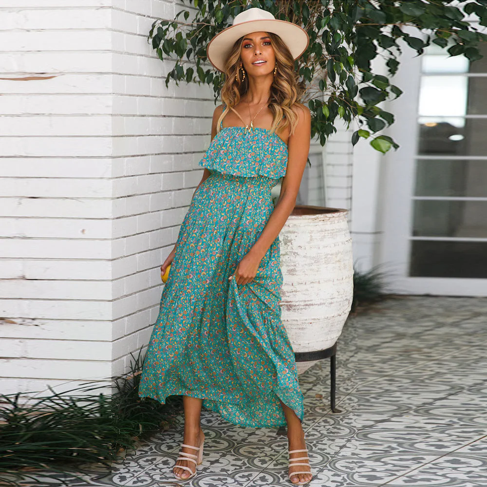 Dainty Ruffle Maxi Boho Dress - Image 10