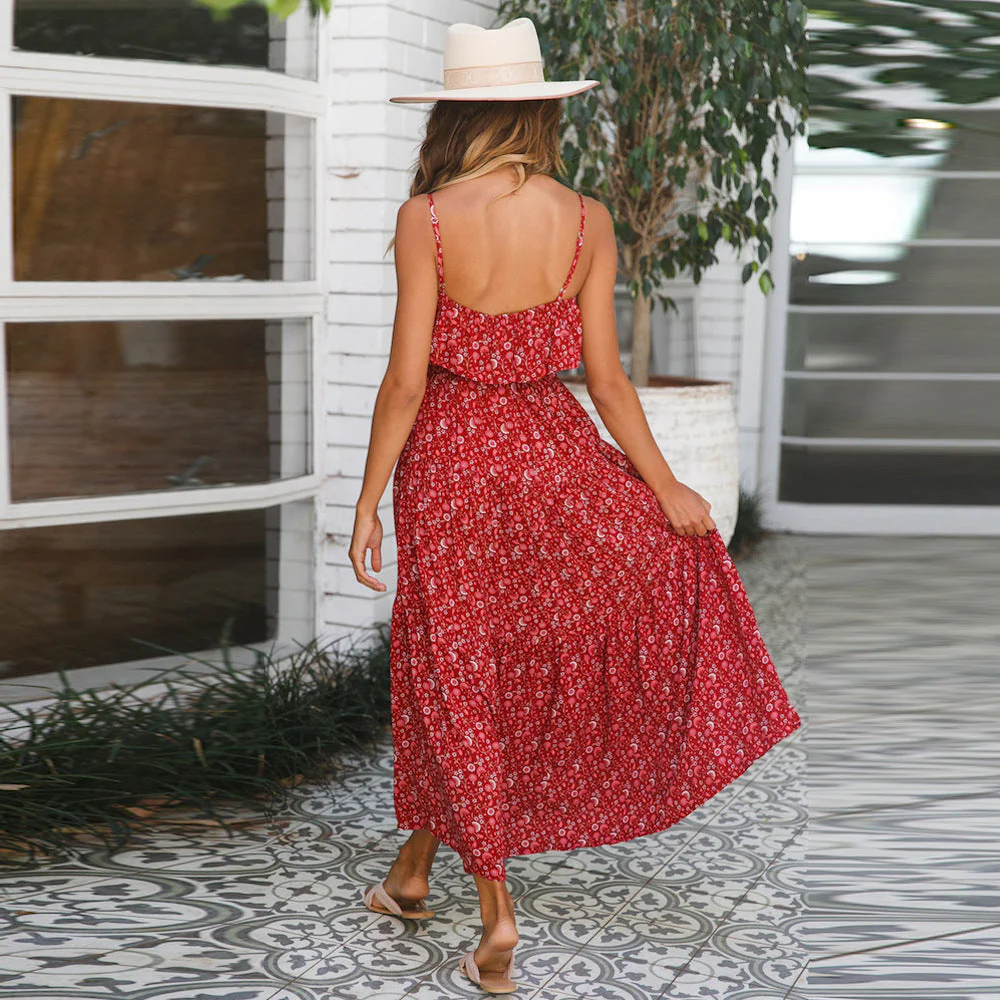 Dainty Ruffle Maxi Boho Dress - Image 7