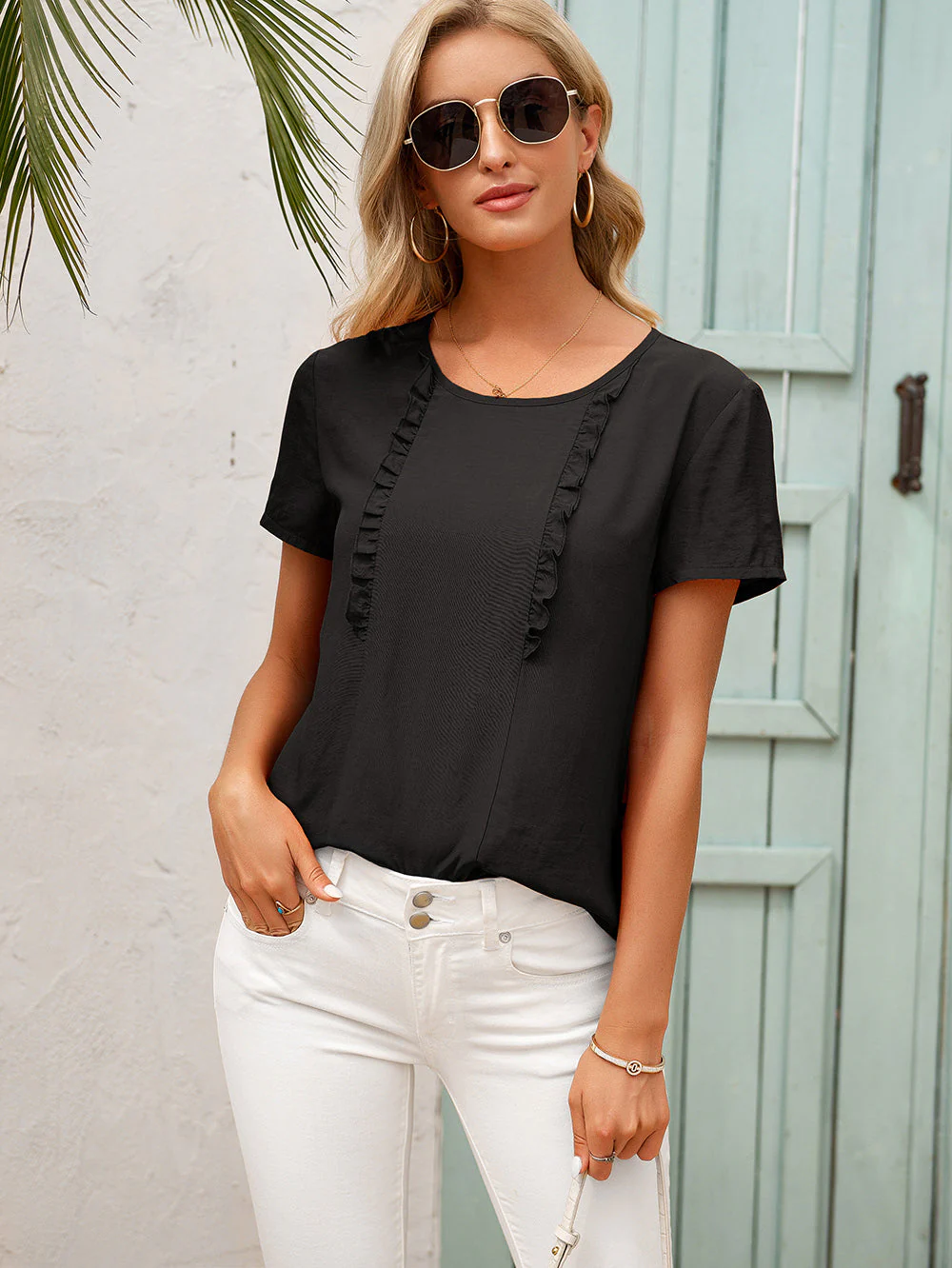 Dainty Ruffle Summer Blouse - Image 4