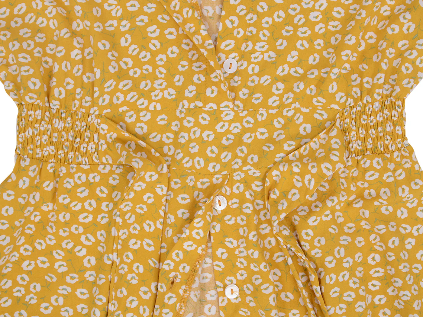 Daisy Button Down Smocked Collar Dress - Image 23