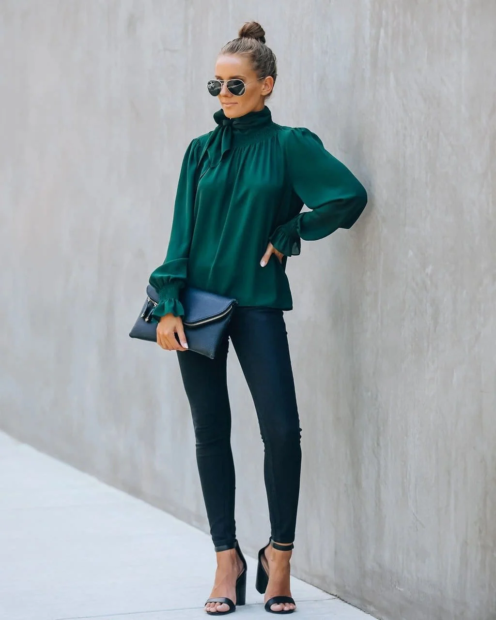 Date Night Bow Neck Blouse - Image 7