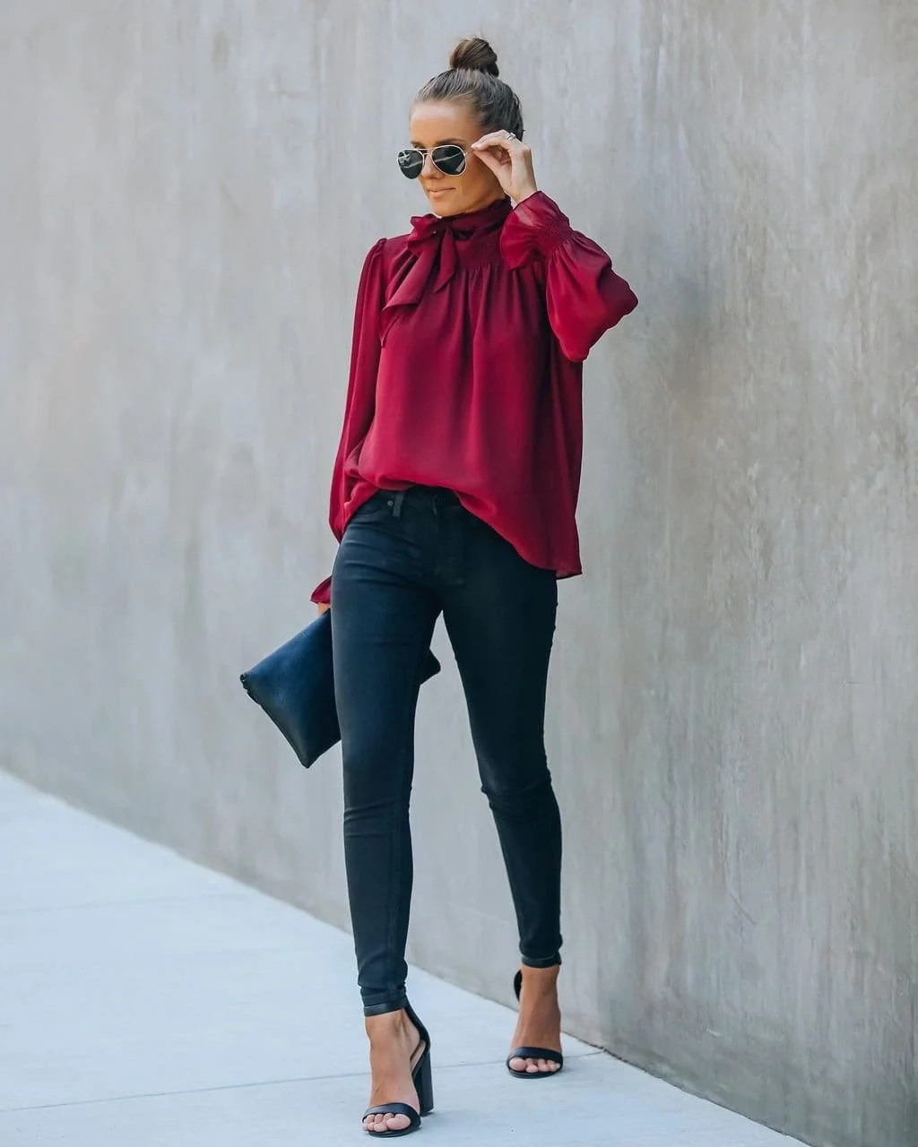 Date Night Bow Neck Blouse - Image 8