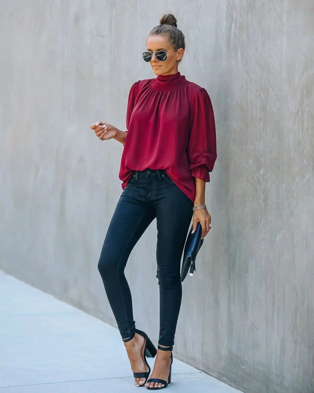 Date Night Bow Neck Blouse - Image 9
