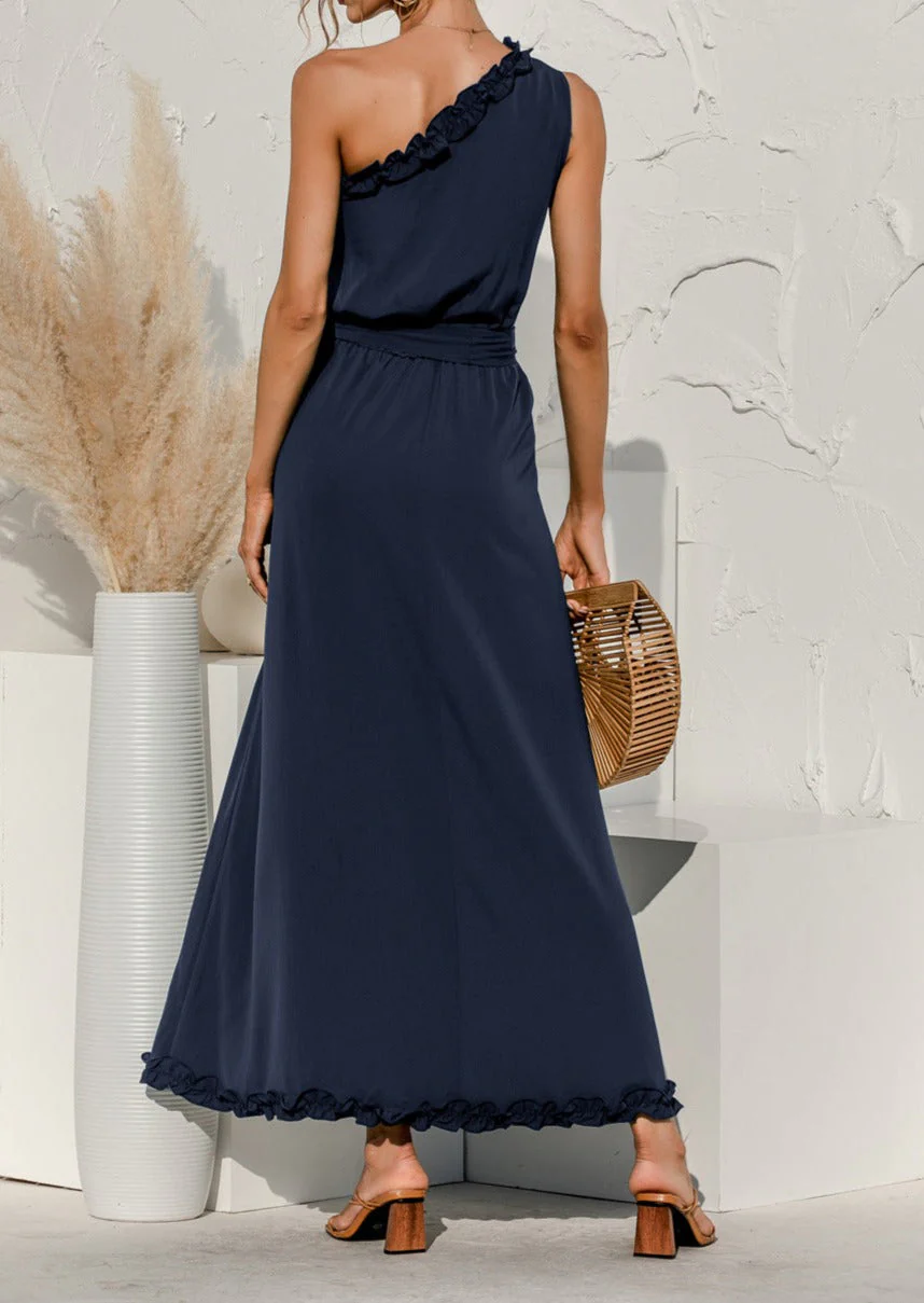 Date Night One Shoulder Maxi Dress - Image 10