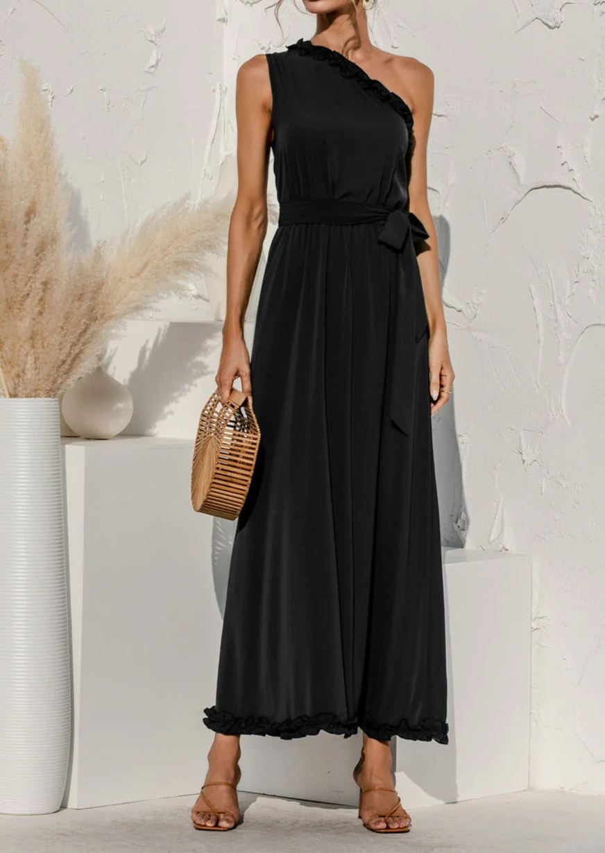 Date Night One Shoulder Maxi Dress - Image 3