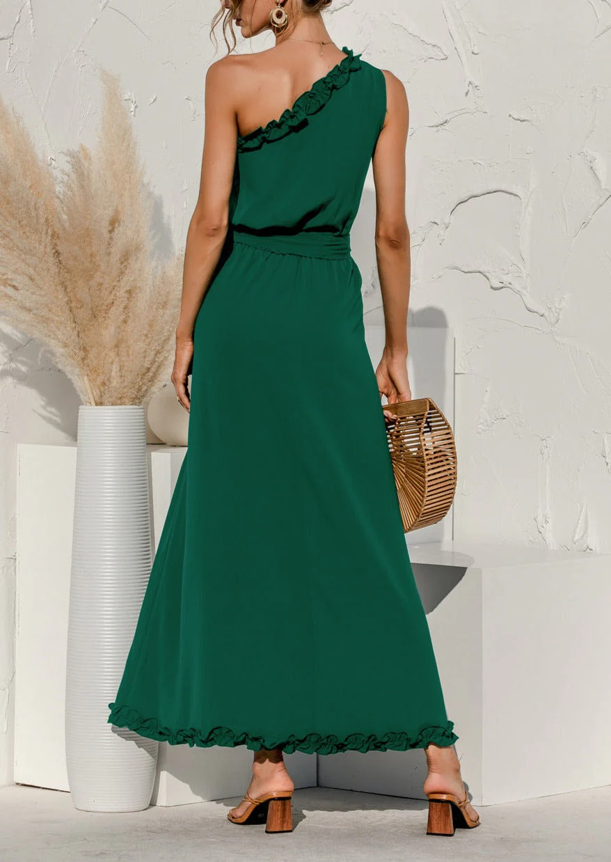 Date Night One Shoulder Maxi Dress - Image 6