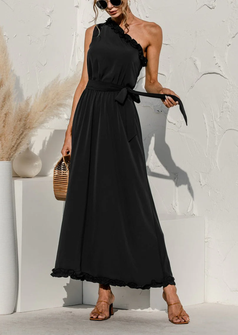 Date Night One Shoulder Maxi Dress - Image 8