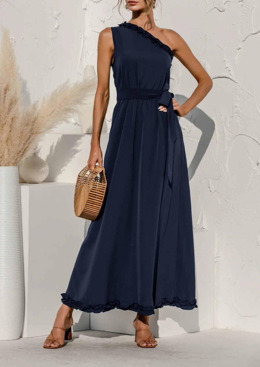 Date Night One Shoulder Maxi Dress - Image 9