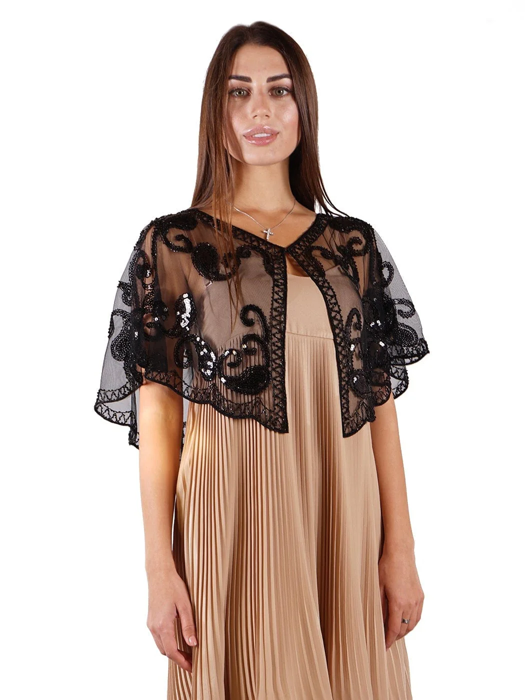 Deco Sequin Shawl Cover-Up - Image 6