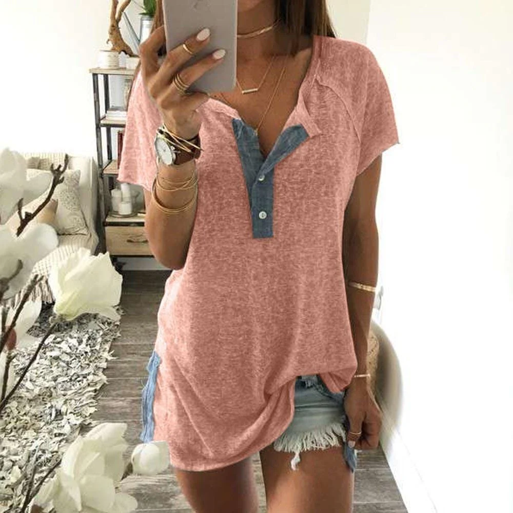 Denim Contrast Tee | S-2XL - Image 2