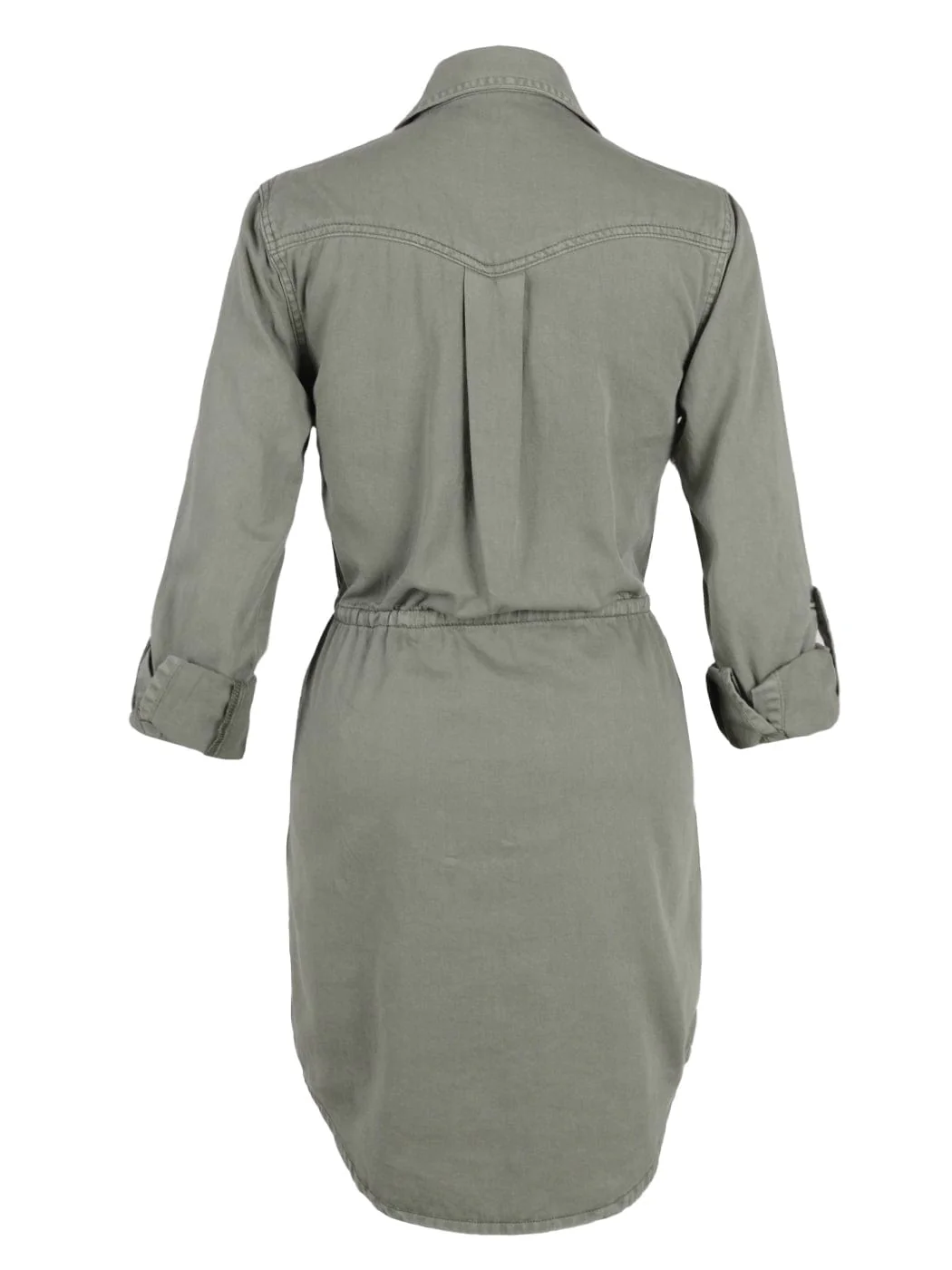 Denim Long Sleeve Jean Shirt Dress - Image 23