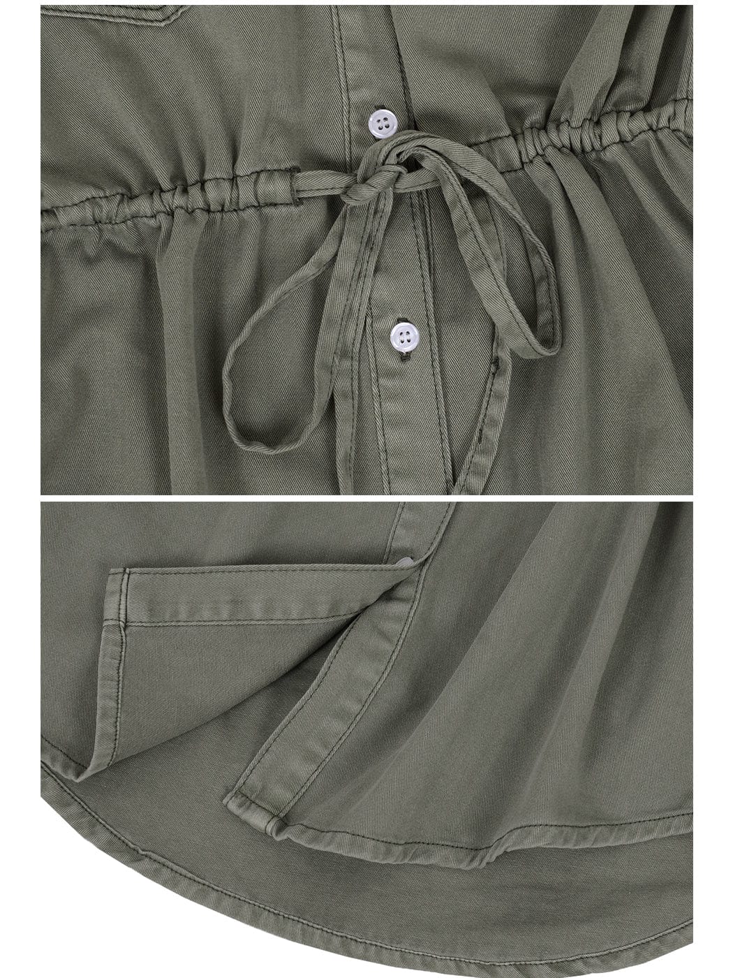 Denim Long Sleeve Jean Shirt Dress - Image 24