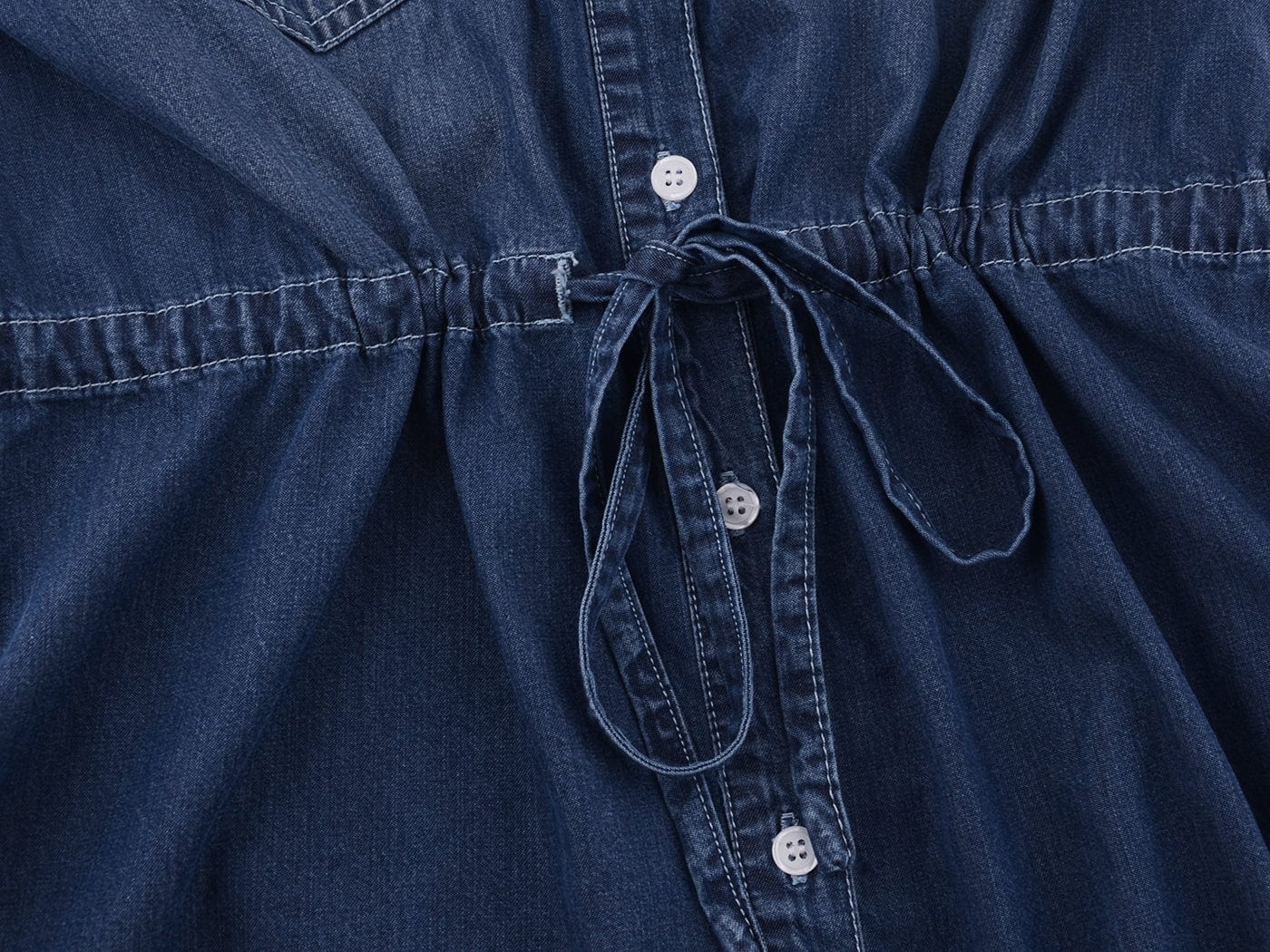 Denim Long Sleeve Jean Shirt Dress - Image 37