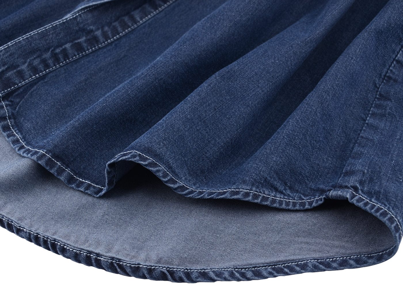 Denim Long Sleeve Jean Shirt Dress - Image 38