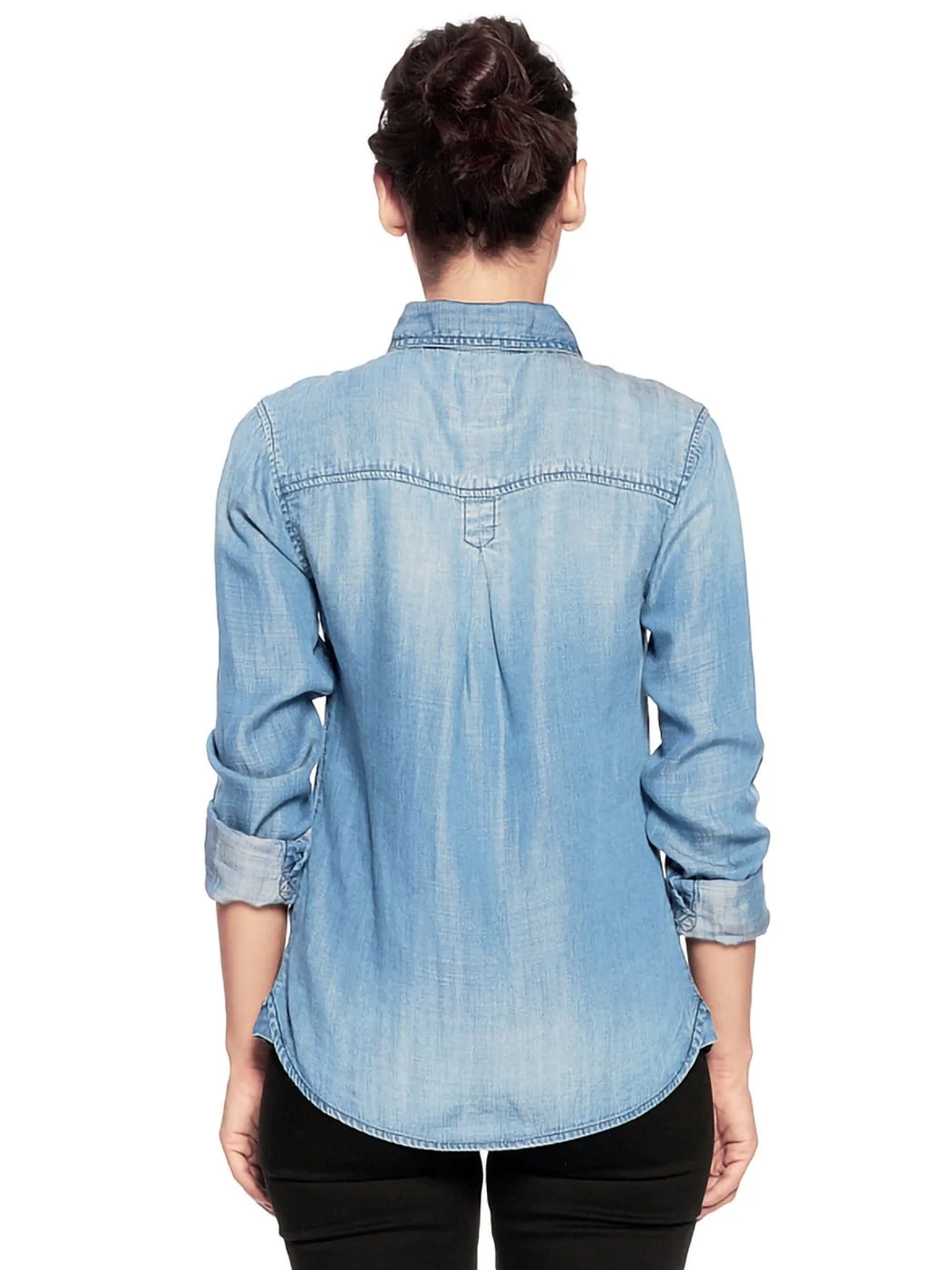 Denim Western Button Down Shirt - Image 6