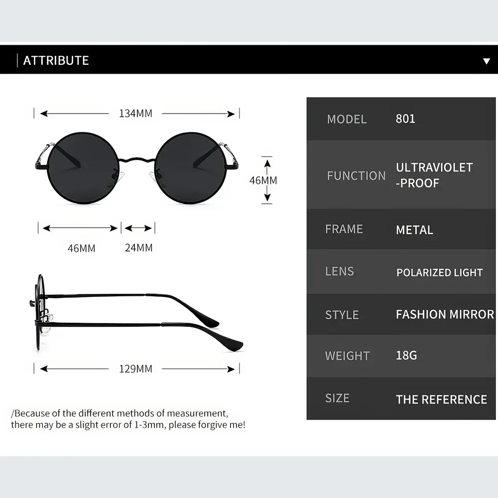 Designer Round Polarized Sunglasses - Image 11