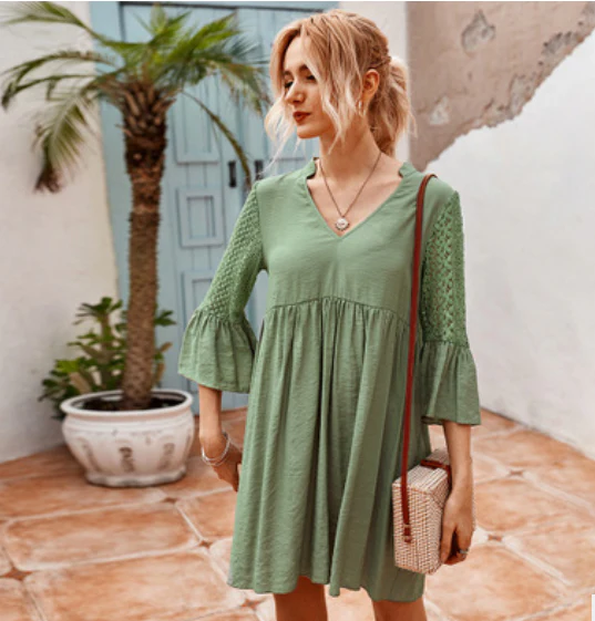 Detailed Lace Tunic Dress - Image 3