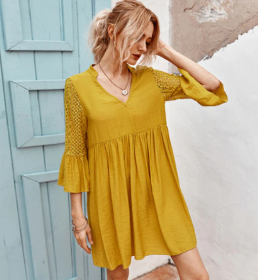 Detailed Lace Tunic Dress - Image 4