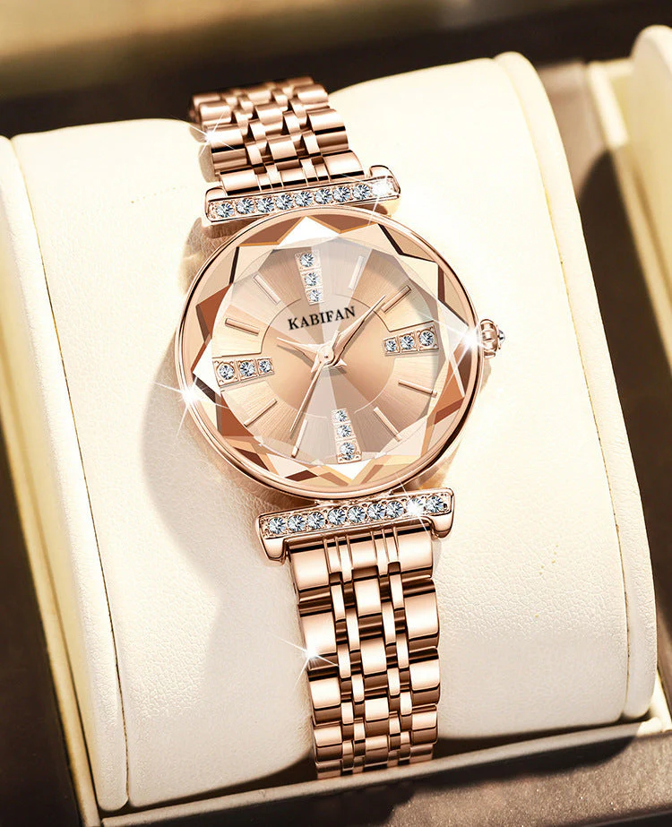 Diamond Mirror Waterproof Steel Watch - Image 3