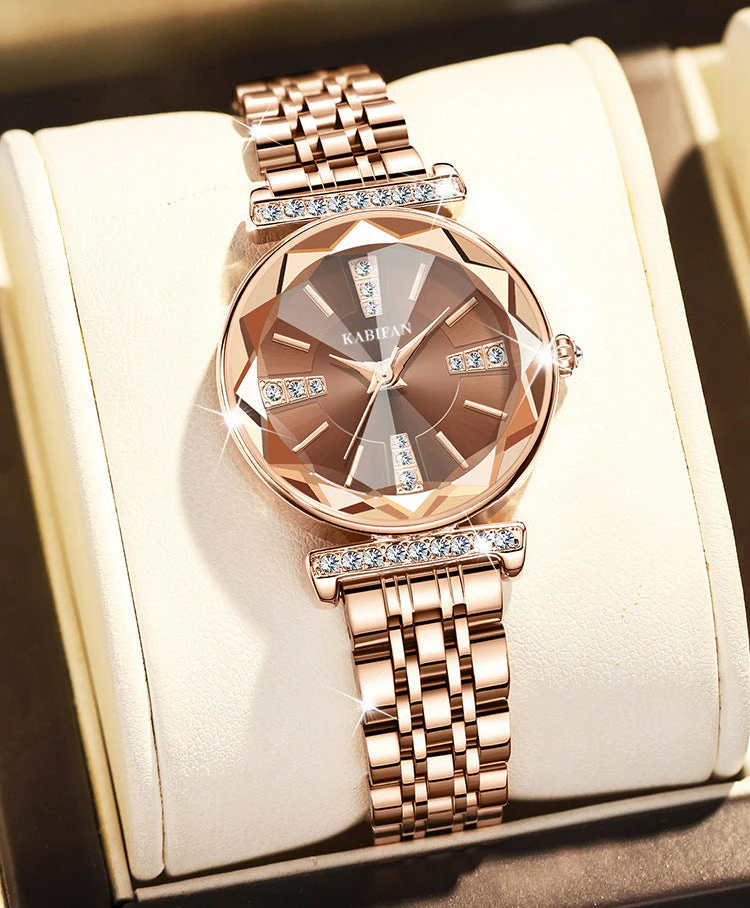 Diamond Mirror Waterproof Steel Watch - Image 4