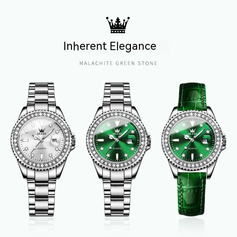 Diamond Quartz Stainless Steel Watch - Image 3