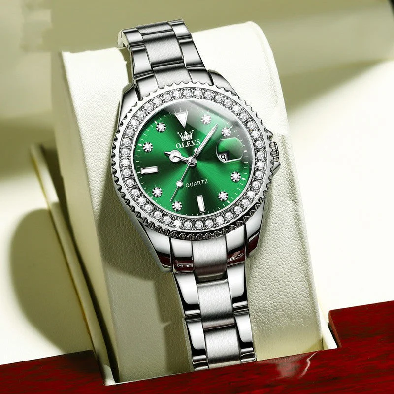 Diamond Quartz Stainless Steel Watch - Image 5