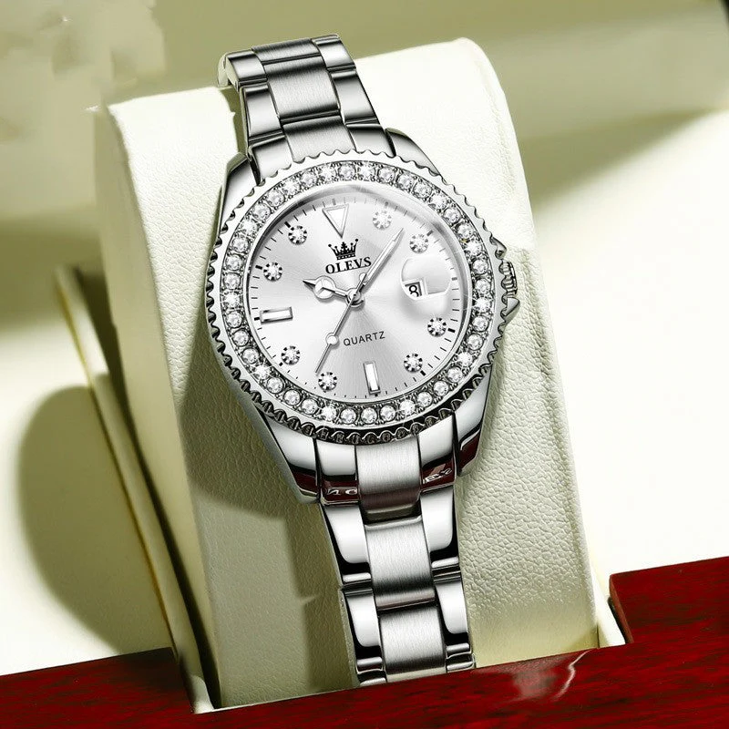 Diamond Quartz Stainless Steel Watch - Image 6