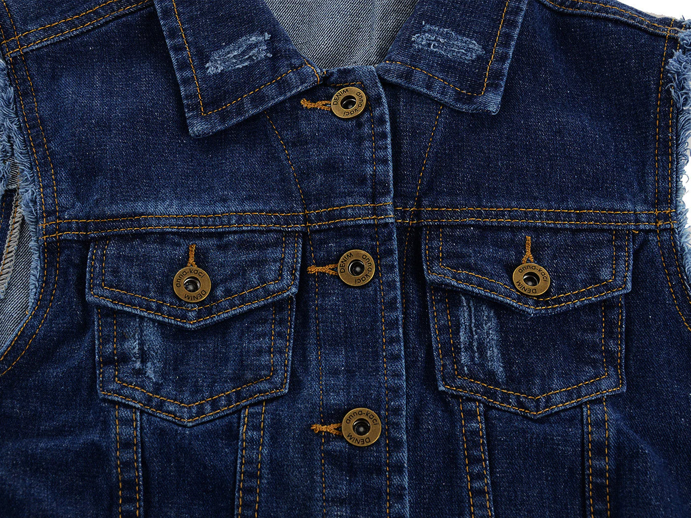 Distressed Denim Crop Vest - Image 28