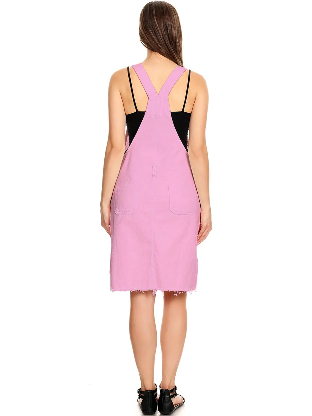 Distressed Denim Overall Midi Dress - Image 25