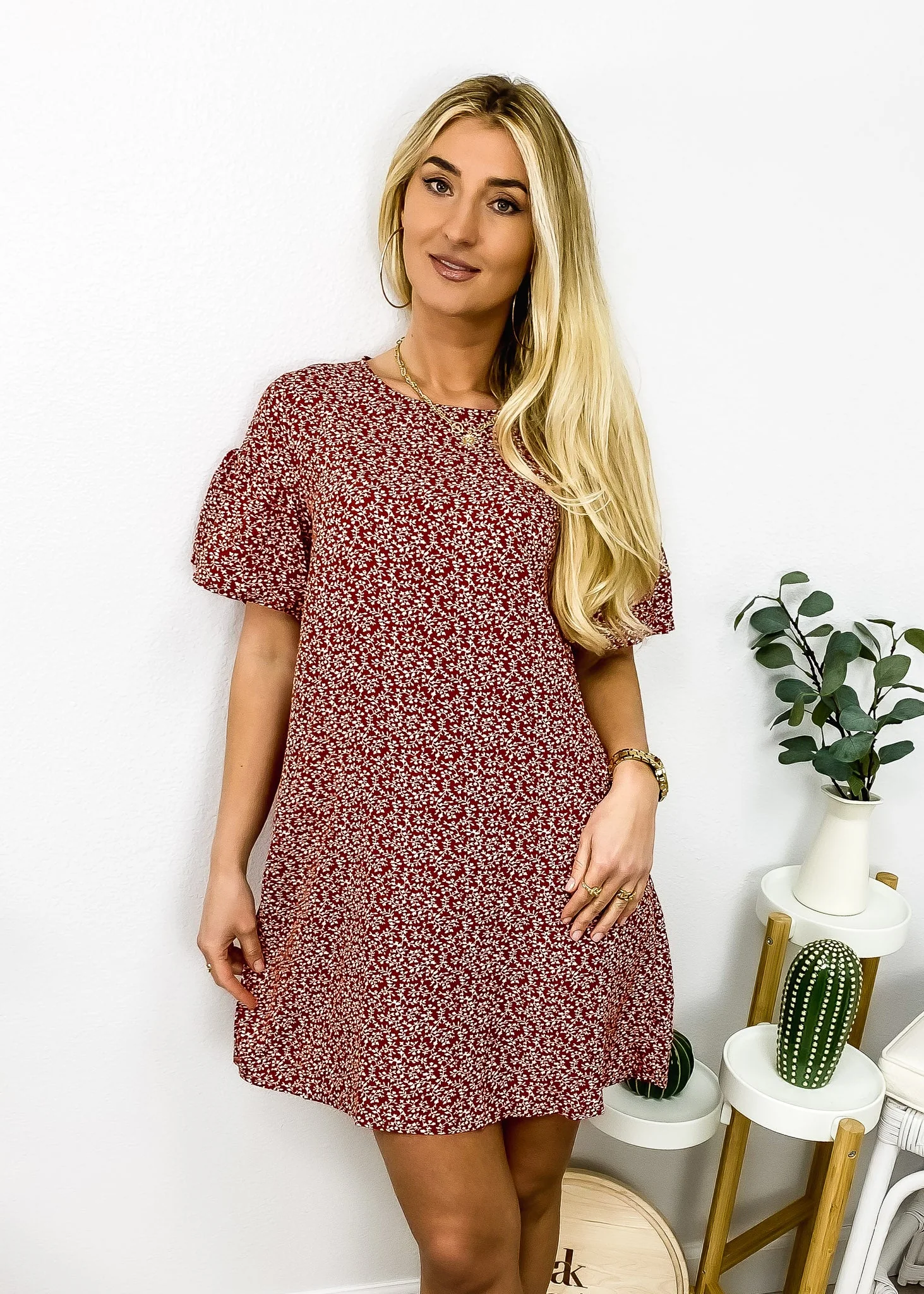 Ditsy Floral Bell Sleeve Dress - Image 5