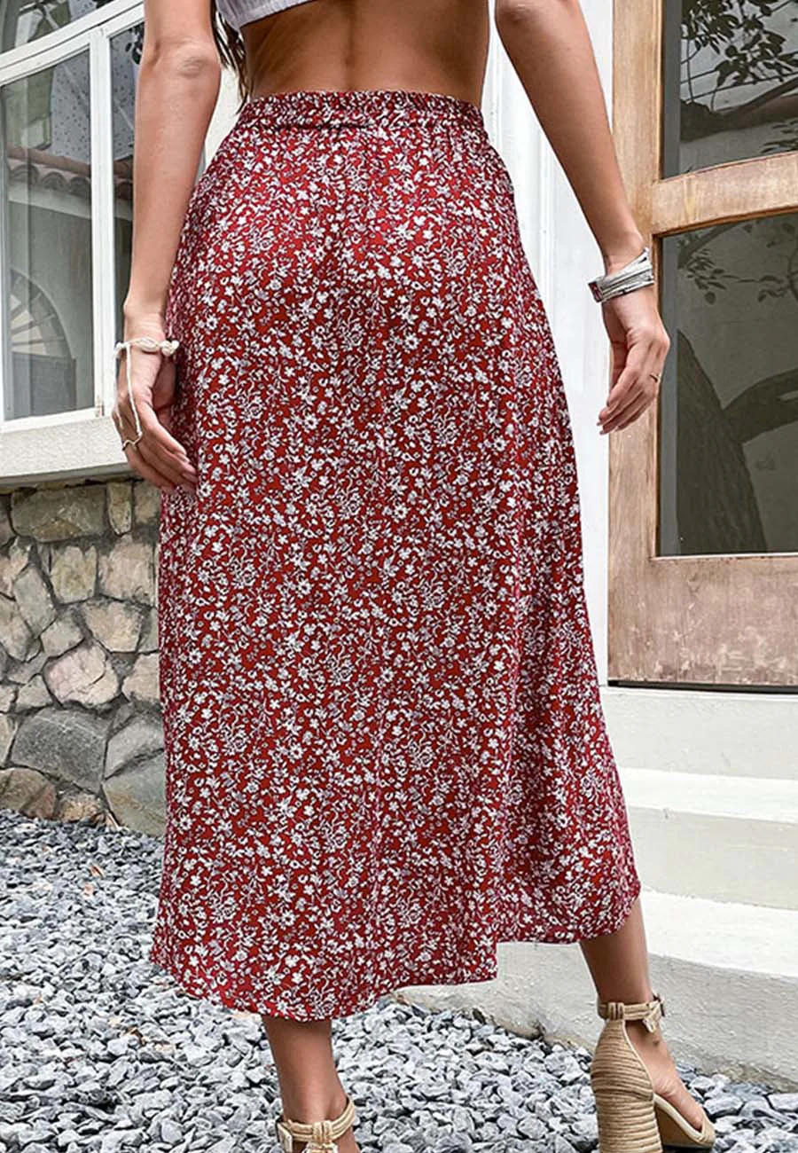 Ditsy Floral Button Down Skirt - Image 2