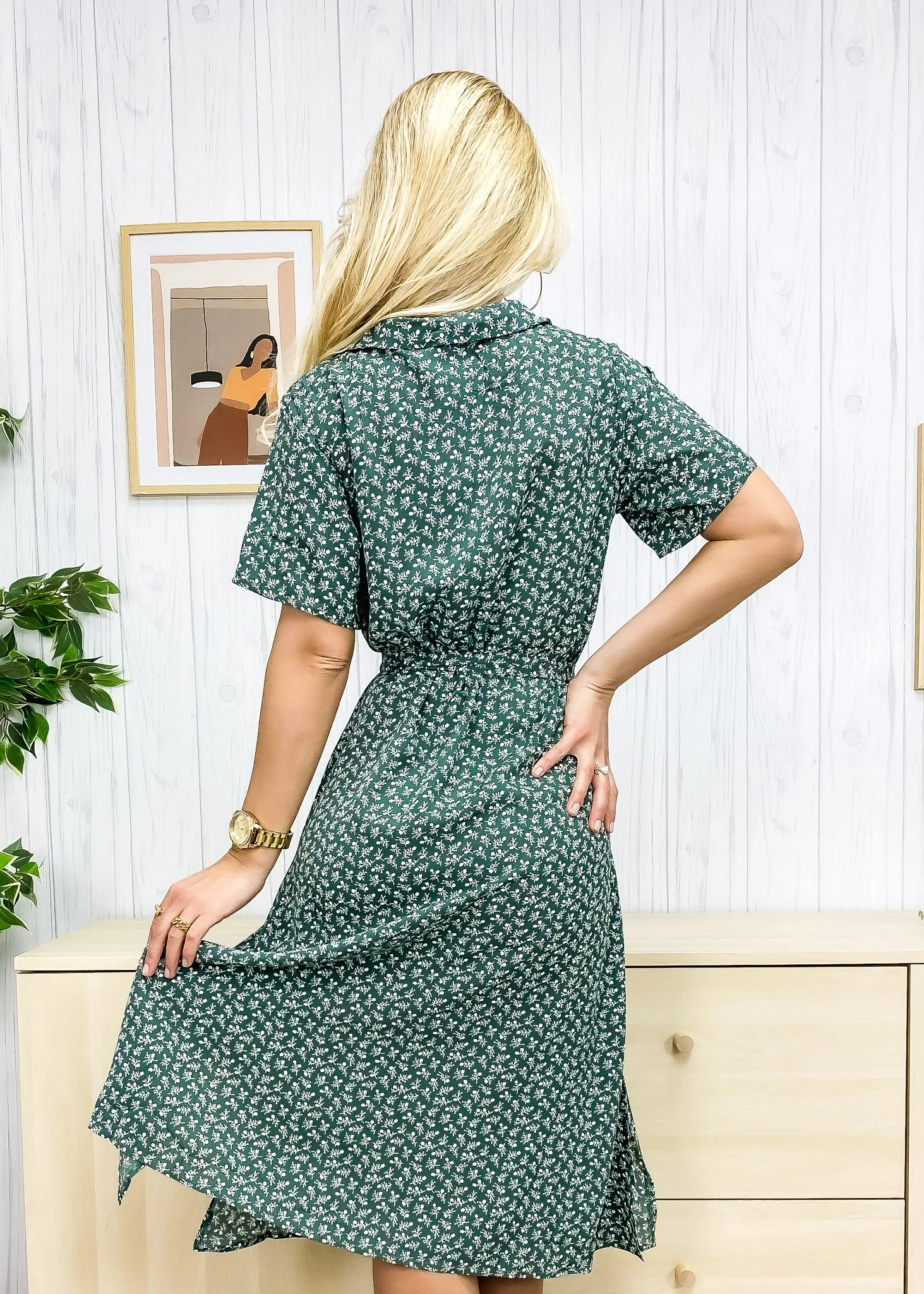 Ditsy Floral Collared Dress - Image 2