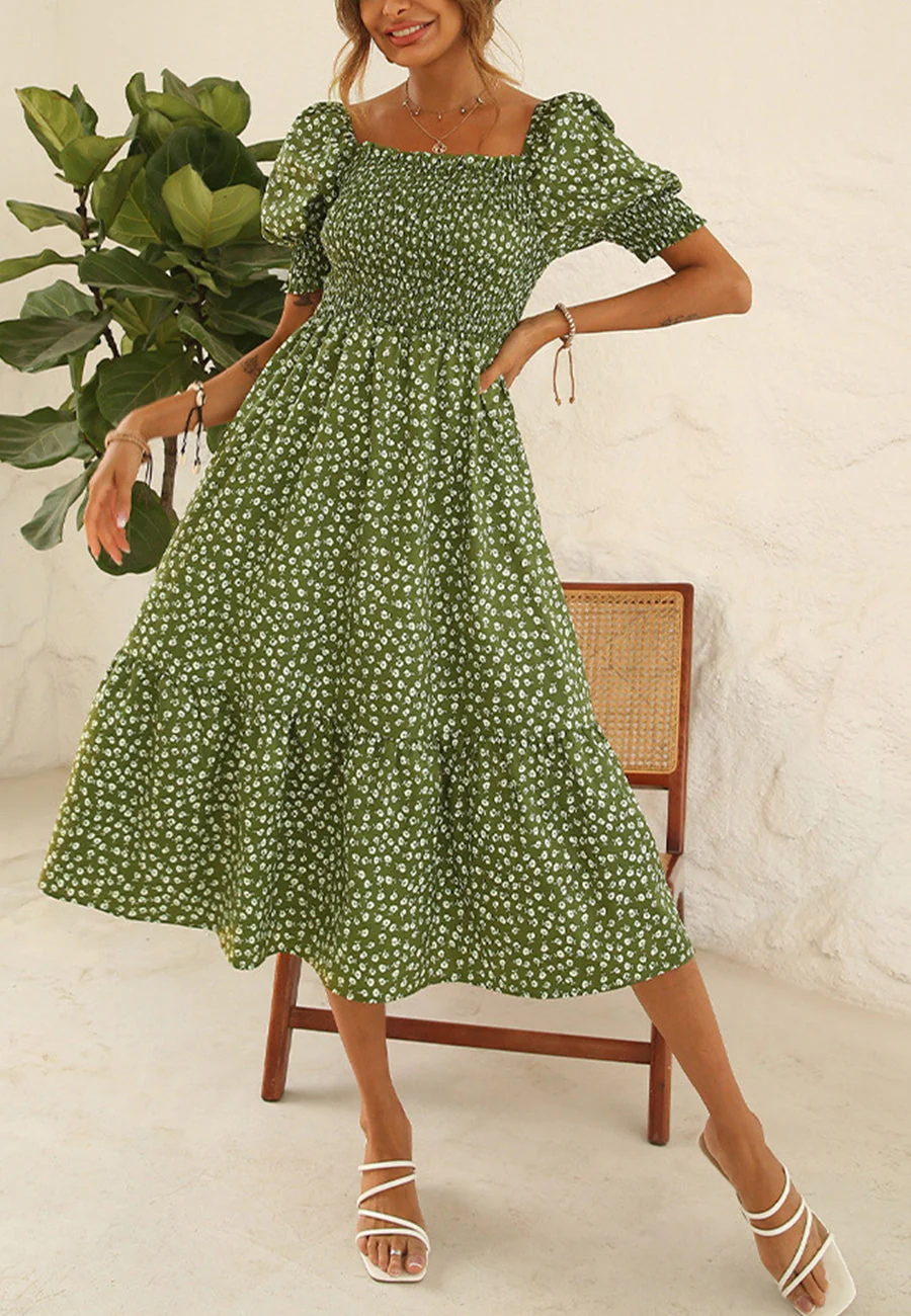 Ditsy Floral Ruffle Hem Dress - Image 2