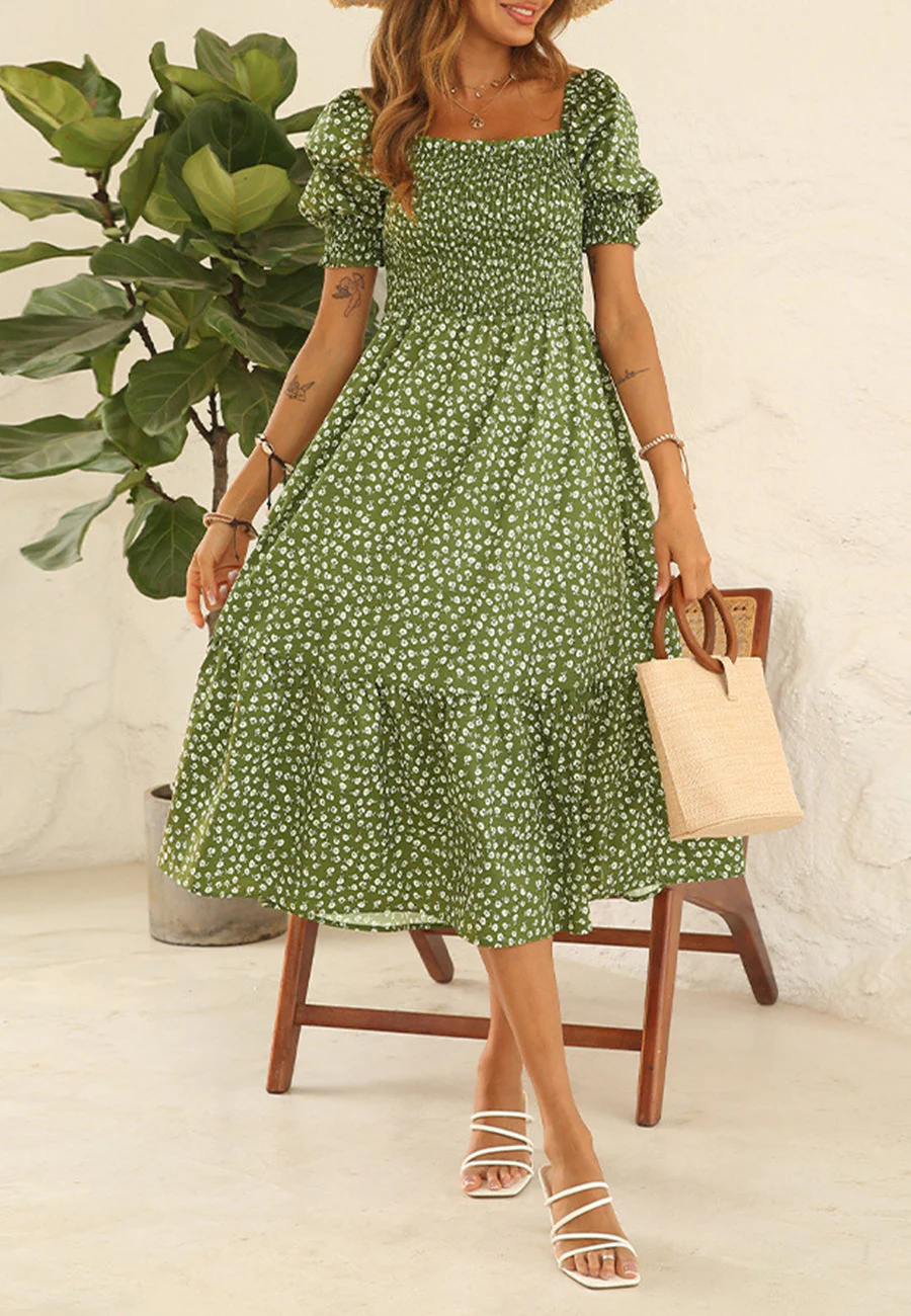 Ditsy Floral Ruffle Hem Dress - Image 3
