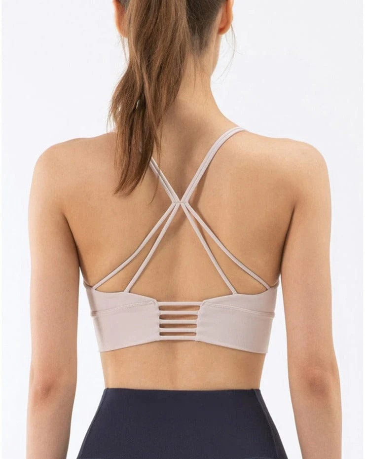 Double Crossing Straps Sports Bra - Image 4