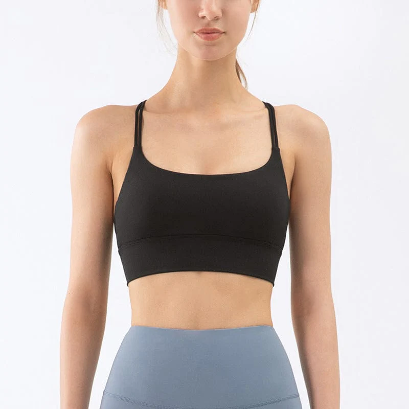Double Crossing Straps Sports Bra - Image 9
