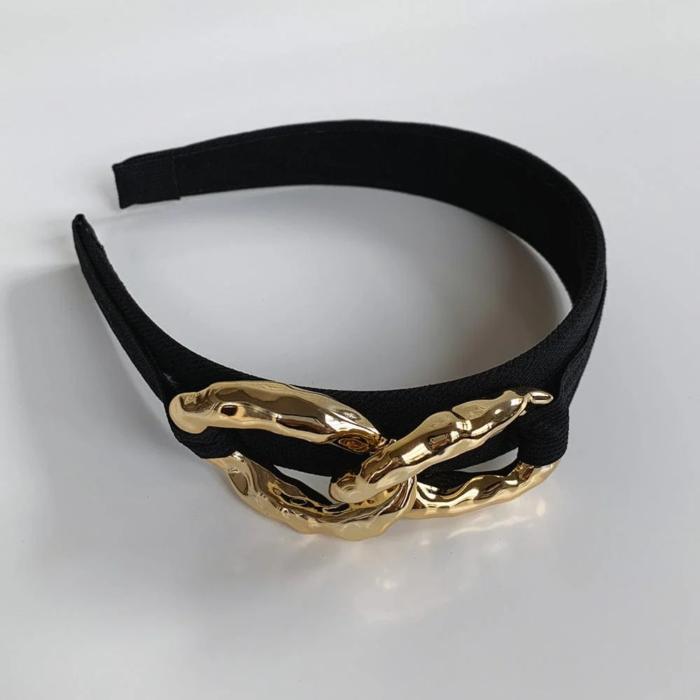 Double Gold Chain Links Headband - Image 2